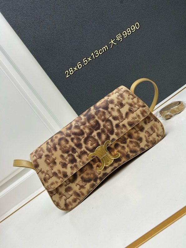 Celine Triomphe Saddle Bag - Leopard Print