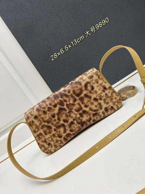 Celine Triomphe Saddle Bag - Leopard Print