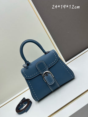 Delvaux Brillant PM Bag - Blue Leather