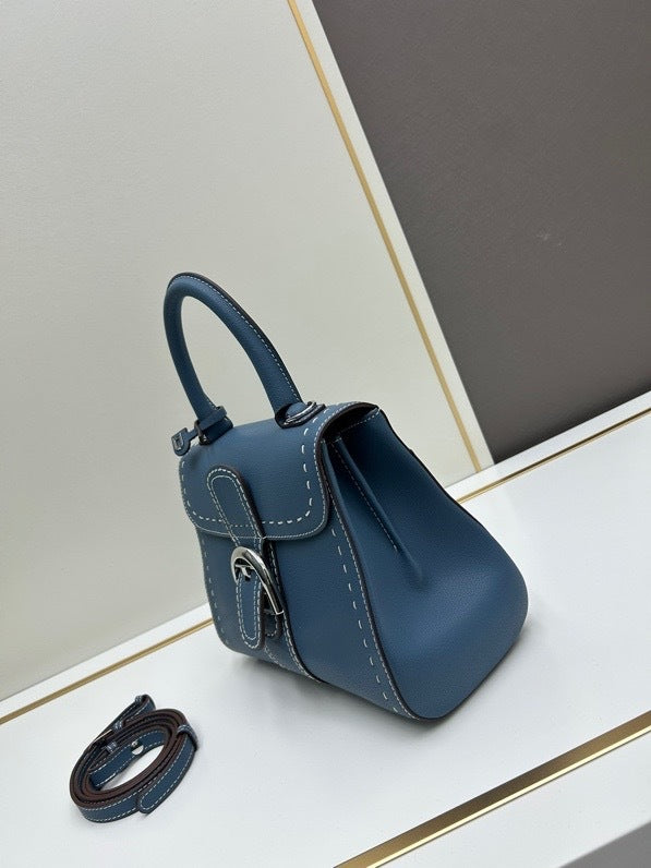 Delvaux Brillant PM Bag - Blue Leather