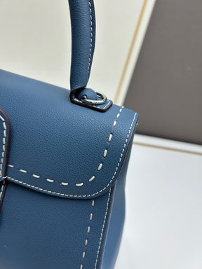 Delvaux Brillant PM Bag - Blue Leather