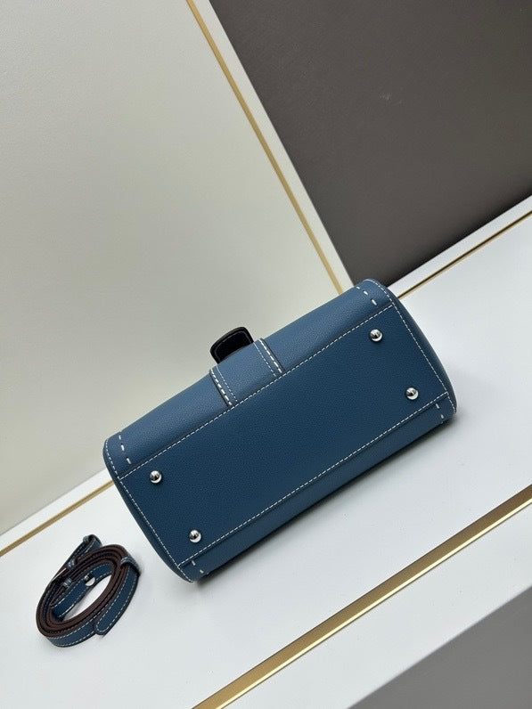 Delvaux Brillant PM Bag - Blue Leather