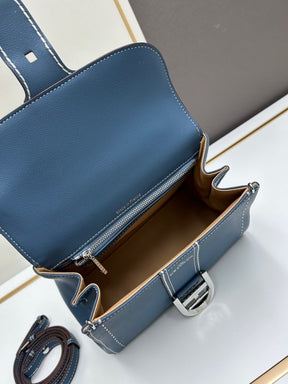 Delvaux Brillant PM Bag - Blue Leather