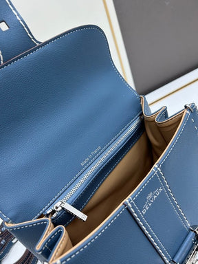 Delvaux Brillant PM Bag - Blue Leather