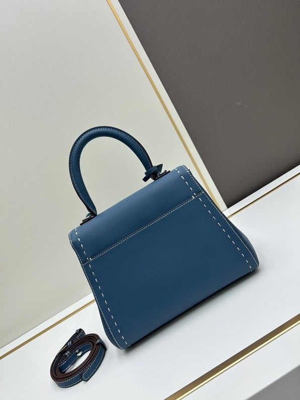 Delvaux Brillant PM Bag - Blue Leather