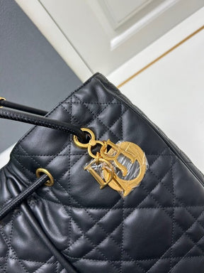 Dior Drawstring Bucket Bag - Quilted Leather